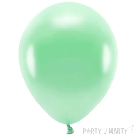 balony ekologiczne mietowy metalik partydeco 12 10 szt