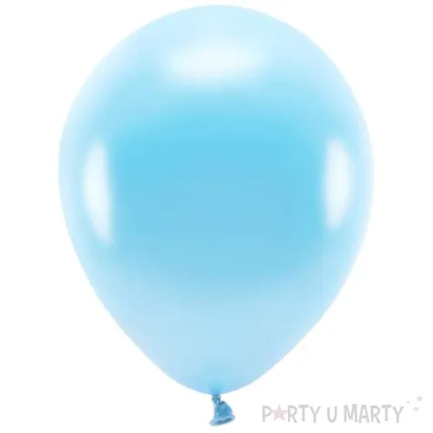 balony ekologiczne niebieski jasny metalik partydeco 12 10 szt
