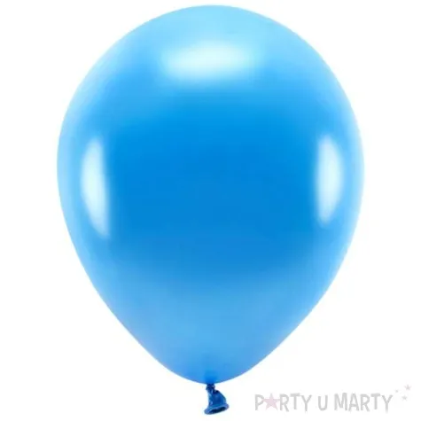 balony ekologiczne niebieski metalik partydeco 10 10 szt