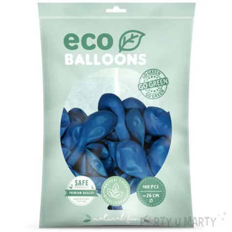 balony ekologiczne niebieski partydeco 10 100 szt