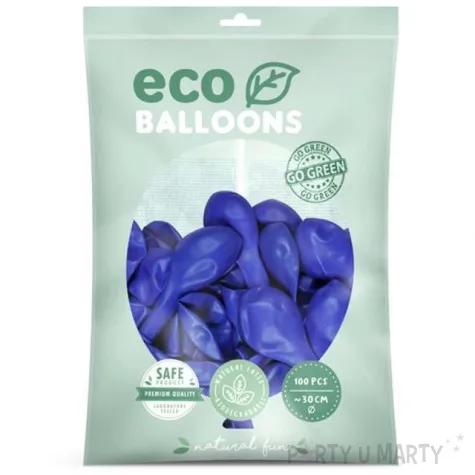 balony ekologiczne niebieski partydeco 12 100 szt