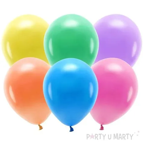 balony ekologiczne pastel mix partydeco 12 100 szt