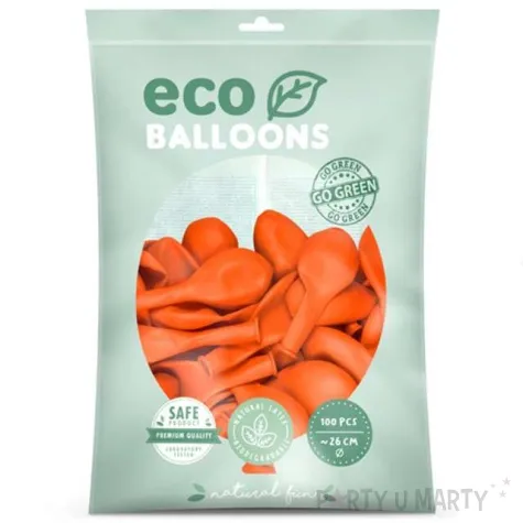 balony ekologiczne pomaranczowe partydeco 10 100 szt