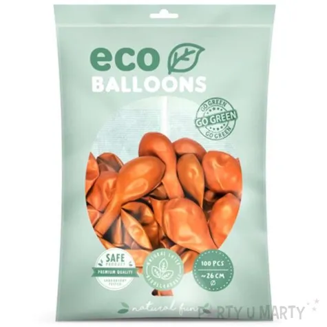 balony ekologiczne pomaranczowy metalik partydeco 10 100 szt