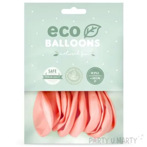 balony ekologiczne rozowe rumiane partydeco 12 10 szt