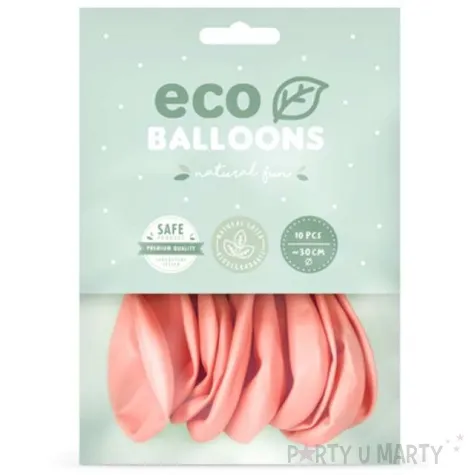 balony ekologiczne rozowe zloto metalik partydeco 10 10 szt
