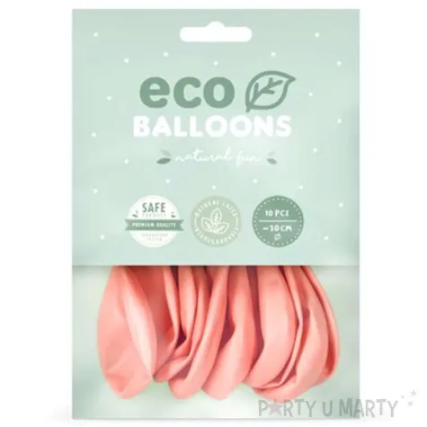 balony ekologiczne rozowe zloto metalik partydeco 12 10 szt