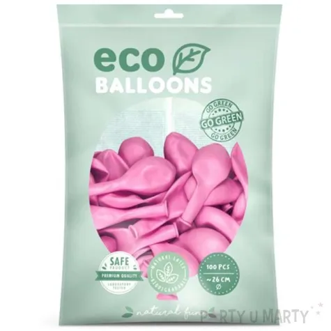 balony ekologiczne rozowy metalik partydeco 10 100 szt