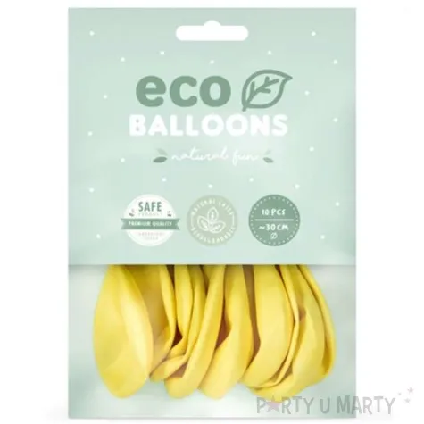 balony ekologiczne slomkowy metalik partydeco 10 10 szt