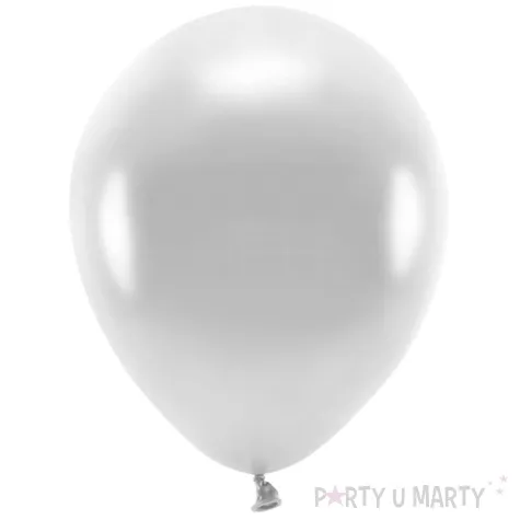 balony ekologiczne srebrny metalik partydeco 12 10 szt