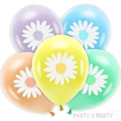 balony ekologiczne stokrotki mix partydeco 12 5 szt