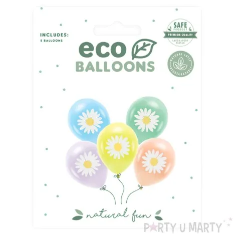 balony ekologiczne stokrotki mix partydeco 12 5 szt