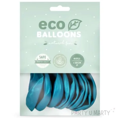 balony ekologiczne turkusowe partydeco 10 10 szt