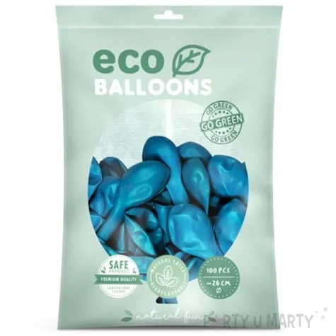 balony ekologiczne turkusowe partydeco 10 100 szt