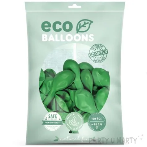 balony ekologiczne zielone partydeco 10 100 szt