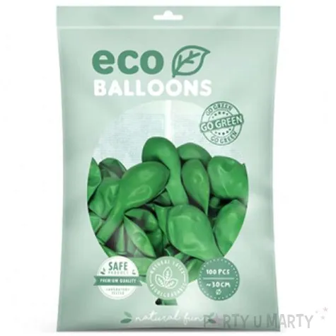 balony ekologiczne zielone partydeco 12 100 szt