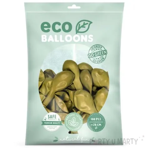 balony ekologiczne zloty jasny metalik partydeco 10 100 szt