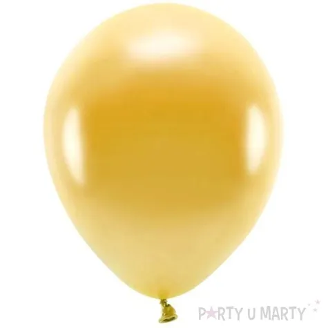 balony ekologiczne zloty metalik partydeco 12 100 szt
