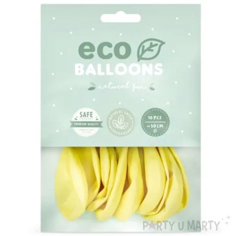 balony ekologiczne zolte jasne partydeco 10 10 szt