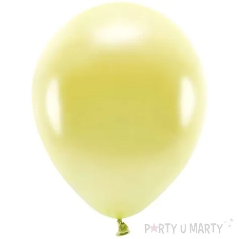 balony ekologiczne zolty jasny metalik partydeco 10 100 szt
