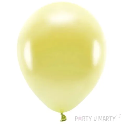 balony ekologiczne zolty jasny metalik partydeco 12 10 szt