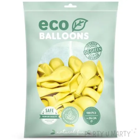 balony ekologiczne zolty jasny partydeco 10 100 szt