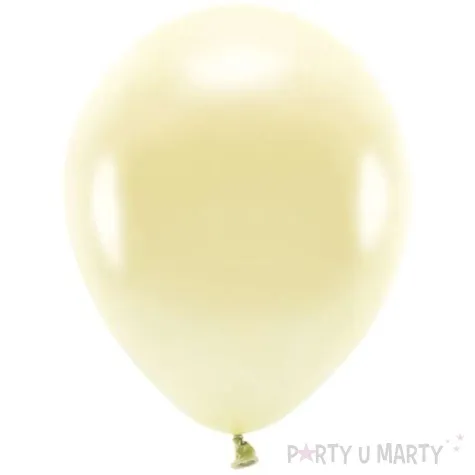 balony ekologiczne zolty slomkowy metalik partydeco 10 100 szt