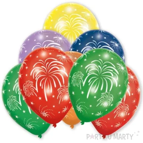 balony fajerwerki mix amscan 10 8 szt