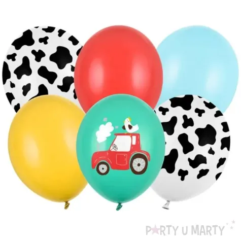balony farma mix partydeco 12 6 szt