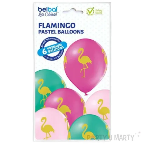balony flaming pastel mix belbal 12 6 szt