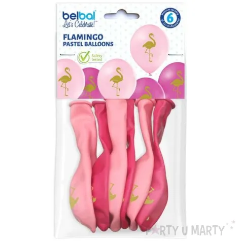 balony flaming pastel rozowe belbal 10 6 szt