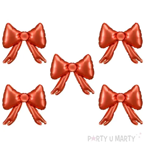 balony foliowe do girland kokardki dekoracja na urodziny wesele czerwone 13 5 5 szt shp