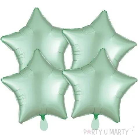 balony foliowe gwiazda mietowy satynowy amscan 19 str 4 szt