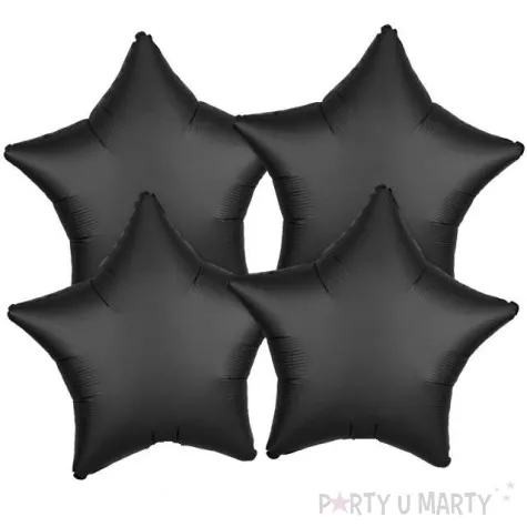 balony foliowe gwiazda onyks satynowy amscan 19 str 4 szt