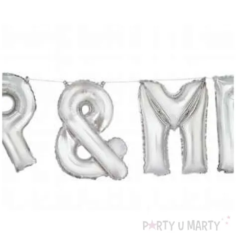 balony foliowe mr mrs srebrne unique 35 5x274 cm