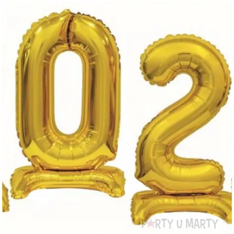 balony foliowe nowy rok 2025 stojace zloty godan 15 dgt