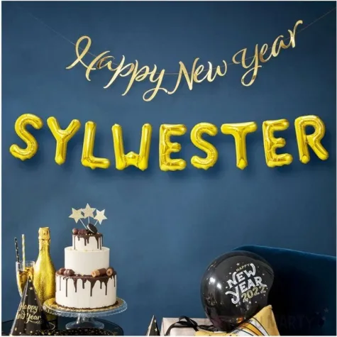 balony foliowe sylwester zloty partypal 16 9 szt