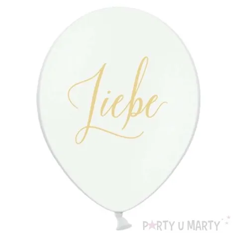 balony frisch verheiratet hochzeit liebe pastel biale 12 strong 6 szt