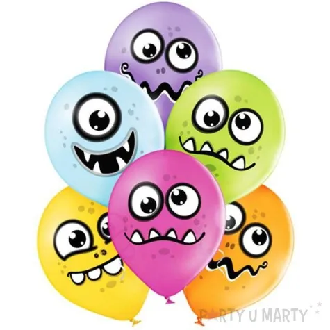 balony funny monsters pastel mix belbal 12 6 szt