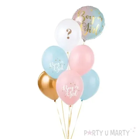 balony gender reveal boy or girl pastel mix partydeco 12 50 szt