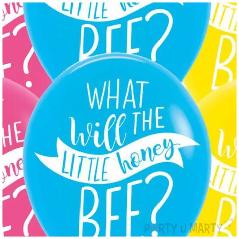 balony gender reveal what will the little honey bee mix amscan 11 6 szt