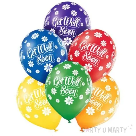 balony get well soon powrotu do zdrowia mix belbal 12 6 szt