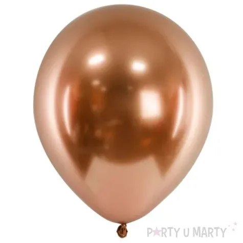 balony glossy miedziany partydeco 12 10 szt