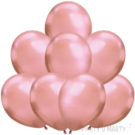 balony glossy rozowe zloto belbal 12 8 szt