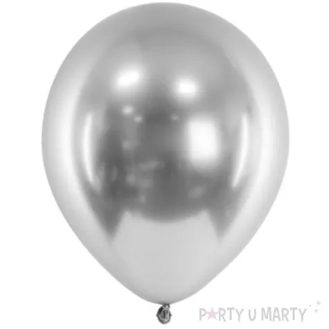 balony glossy srebrne partydeco 12 10 szt