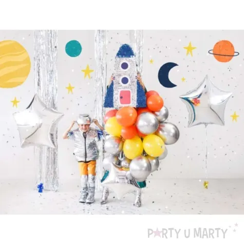 balony glossy srebrne partydeco 12 50 szt
