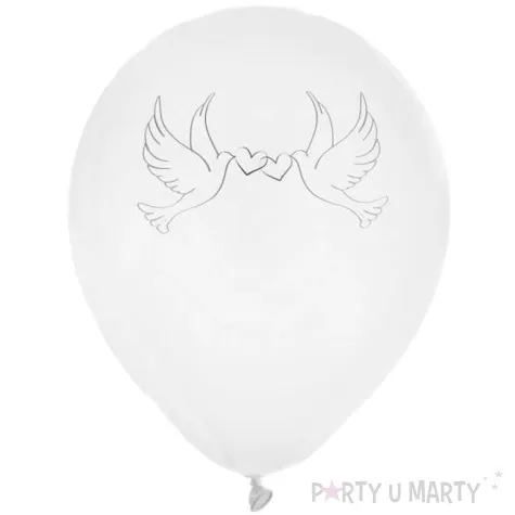 balony golabki slubne bialy santex 9 8 szt