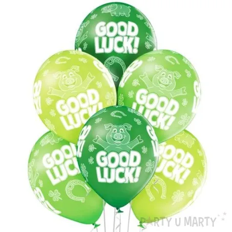 balony good luck pastel zielone belbal 12 6 szt