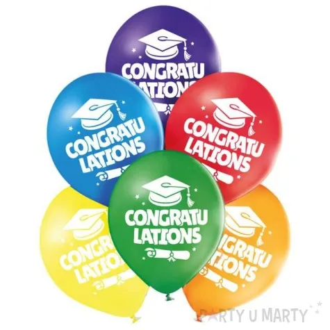 balony gratulacje pastel mix belbal 10 6 szt