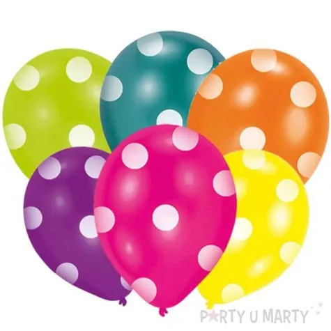 balony grochy mix amscan 9 6 szt